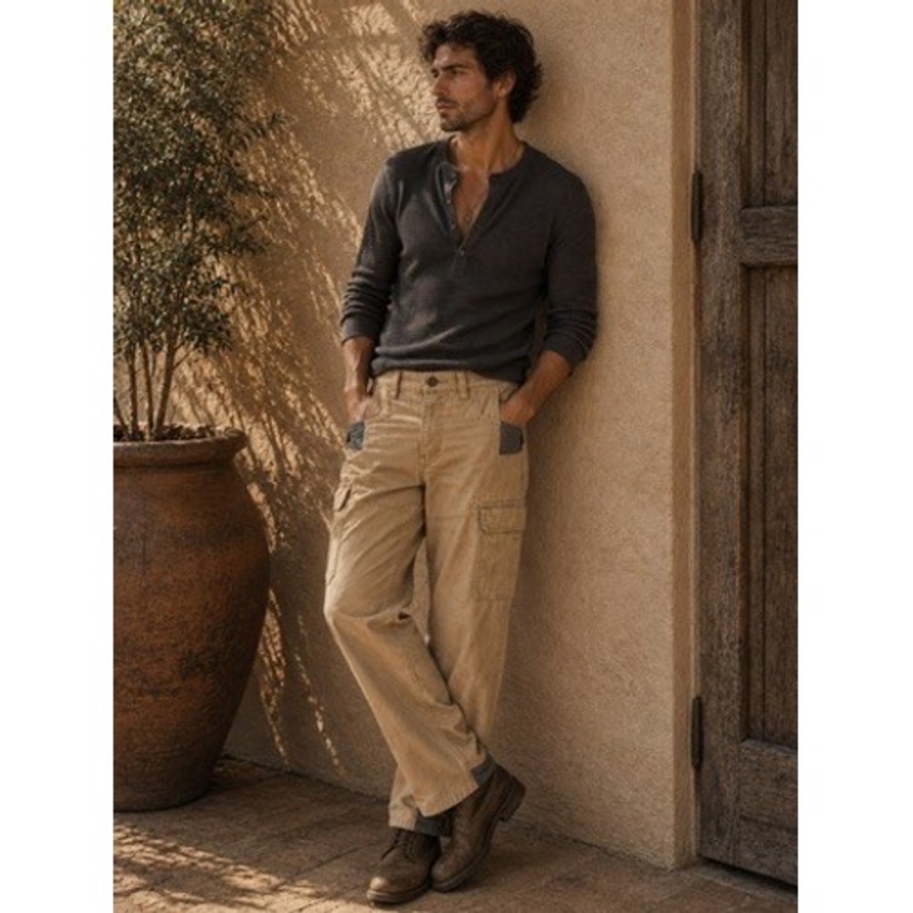 Wolverine Mens Khaki Tan Ripstop Cargo Work Pants 34x30 Reinforced Utility